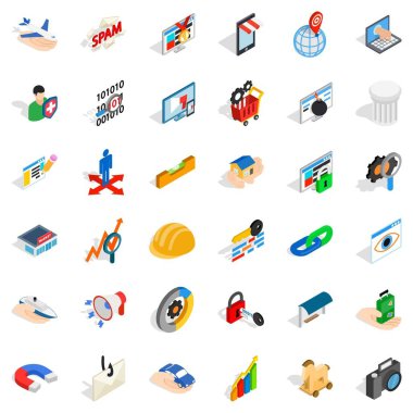 Megafon Icons set, izometrik stili