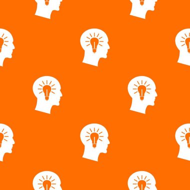 Ampul kafa desen sorunsuz içinde