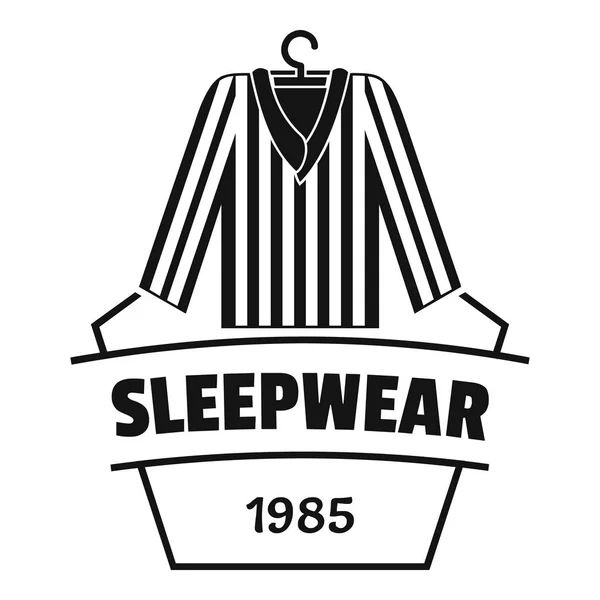 Logotipo de ropa de dormir, estilo negro simple — Archivo Imágenes Vectoriales