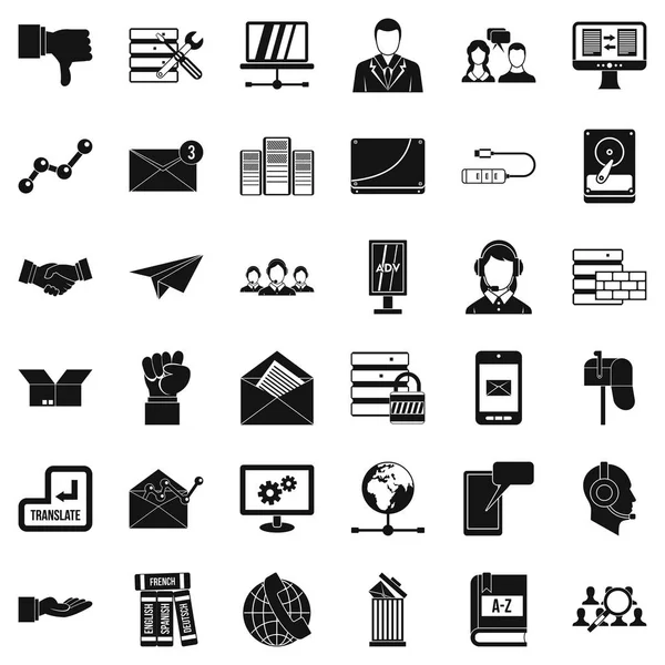 Conjunto de iconos de beca, estilo simple — Archivo Imágenes Vectoriales