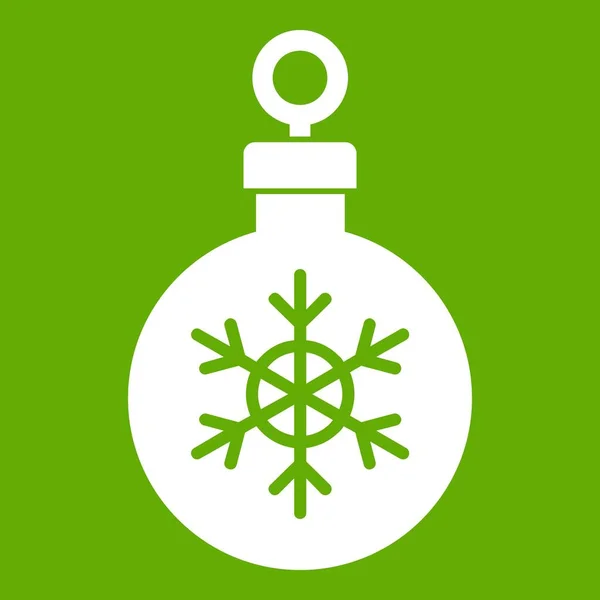 Bal voor de groene kerstboom-pictogram — Stockvector
