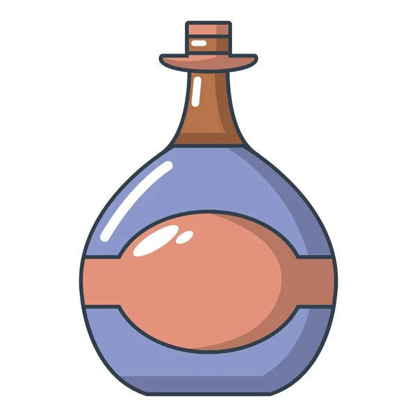 Pot bellied bottle icon, cartoon style — Stock Vector