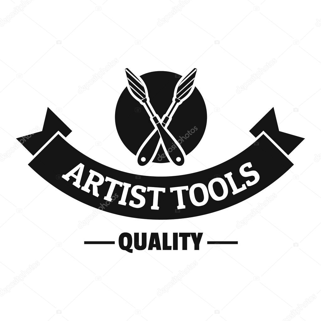 Painting mixing logo. Simple illustration of painting mixing vector logo for web