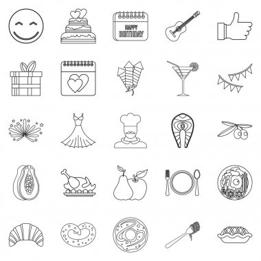 Zevk Icons set, anahat stili