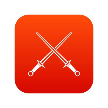 Kılıç simgesi dijital kırmızı