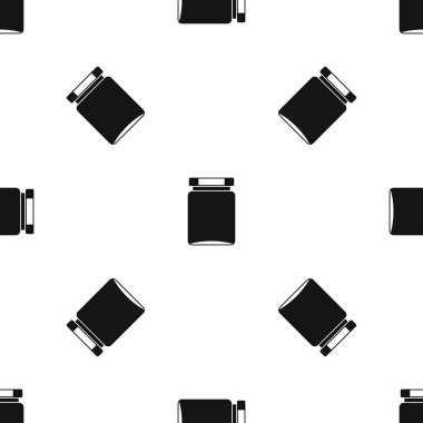 Kavanoz desen sorunsuz siyah