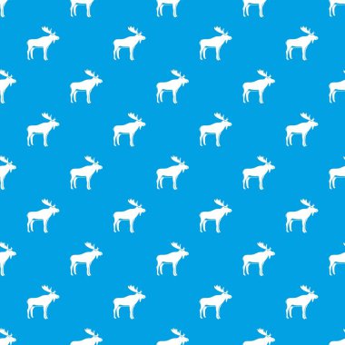 Geyik desen kesintisiz mavi