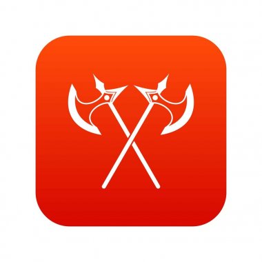 Çapraz savaş eksen simgesini dijital kırmızı