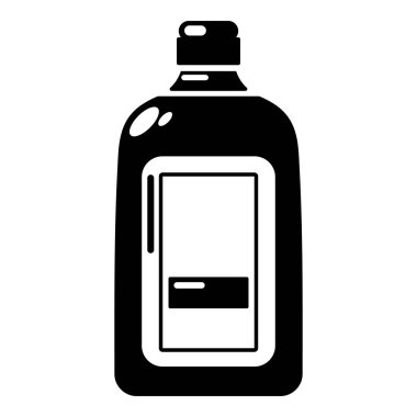 Düz şişe simgesi, basit tarzı