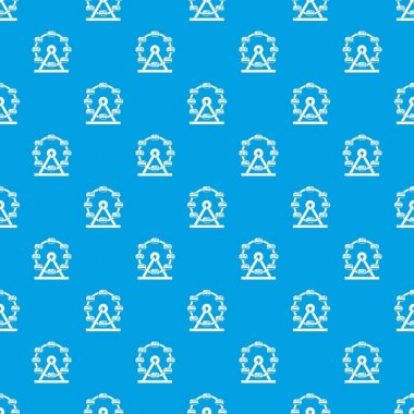 Dev dönme dolap desen kesintisiz mavi