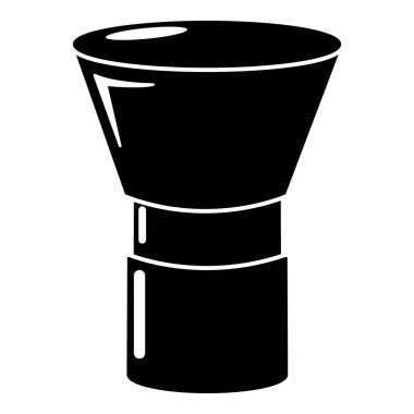 Fırça toz simgesi, basit siyah stil