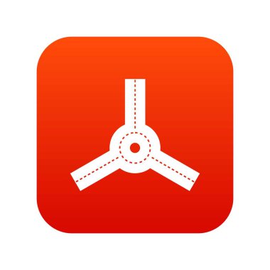 Dolambaçlı simgesi dijital kırmızı