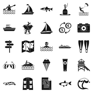 Su spot simgeler kümesi, basit tarzı