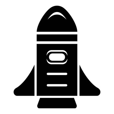 Roket hızı simgesi, basit siyah stil