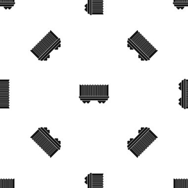 Kargo vagon desen sorunsuz siyah
