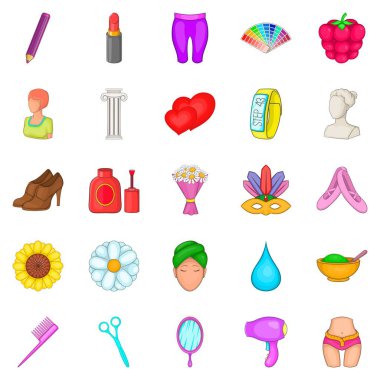 Sihir Icons set, karikatür tarzı