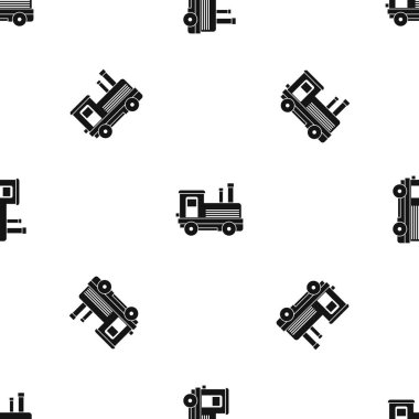 Lokomotif desen sorunsuz siyah