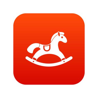 Sallanan at simgesi dijital kırmızı