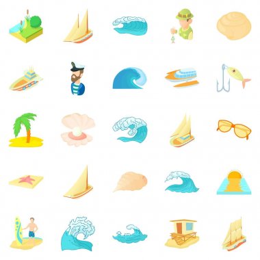 Seasearch Icons set, karikatür tarzı