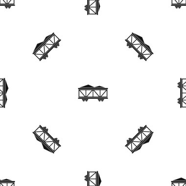 Tren kargo vagon desen sorunsuz siyah