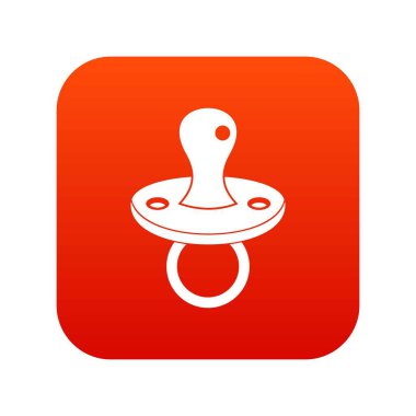 Bebek emziği simgesi dijital kırmızı