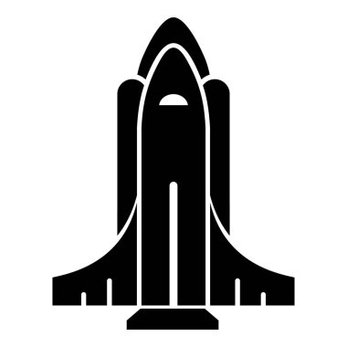 Roket Servisi simgesini, basit siyah stil