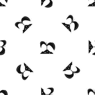 Toprak desen sorunsuz siyah yeşil fide