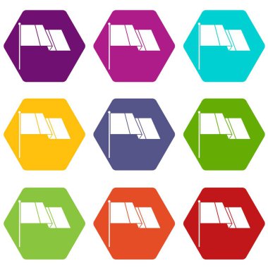 Renk altı yüzlü bayrak simgesi ayarla