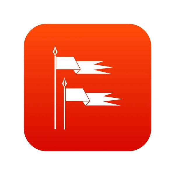 Цифровые красные флаги — стоковый вектор