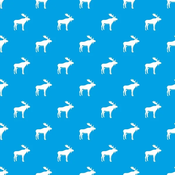 Modèle de cerf bleu sans couture — Image vectorielle