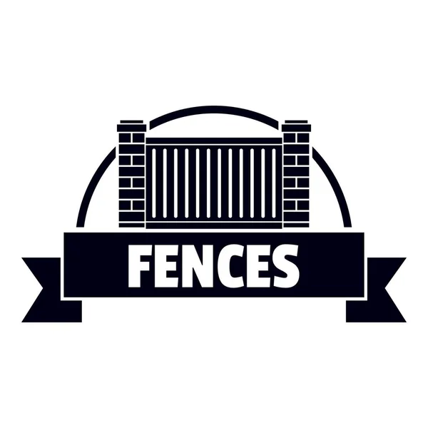 Logotipo de ladrillo de cerca, estilo negro simple — Archivo Imágenes Vectoriales
