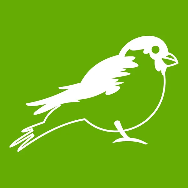 Ícone Bullfinch verde —  Vetores de Stock