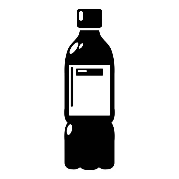 Plastic fles pictogram, eenvoudige stijl — Stockvector
