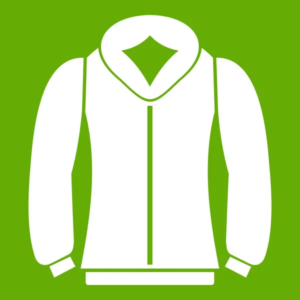 Sudadera icono verde — Vector de stock