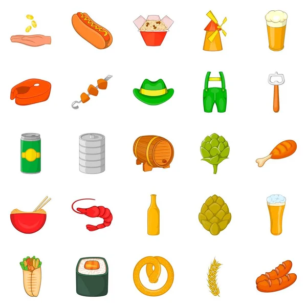 Kafe Icons set, karikatür tarzı dinlenmek