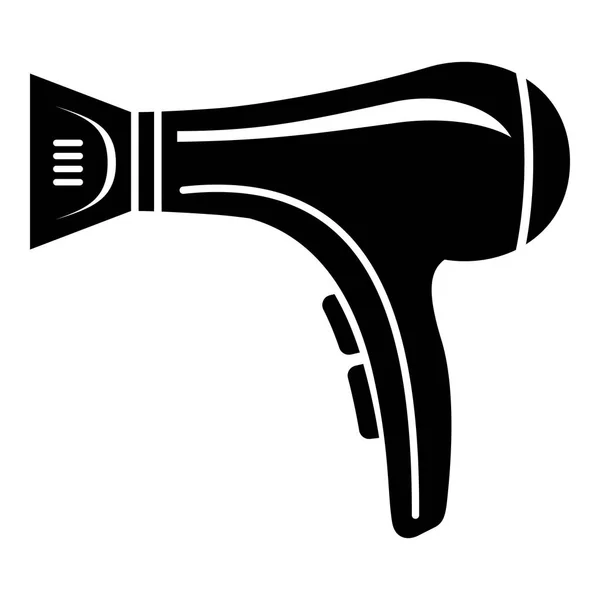 Asciugacapelli icona, semplice stile nero — Vettoriale Stock