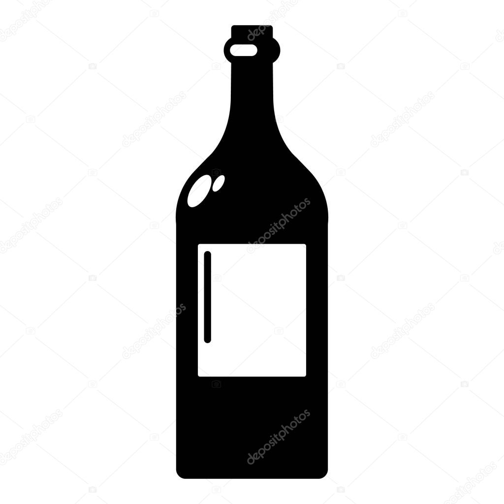 Alcohol bottle icon. Simple illustration of alcohol bottle vector icon for web