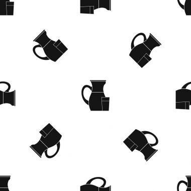 Süt desen sorunsuz siyah sürahi