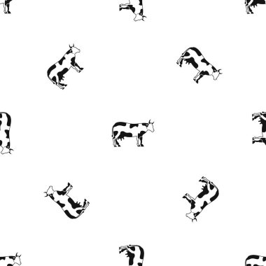 İnek deseni sorunsuz siyah