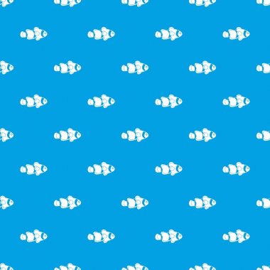 Balık Palyaço desen kesintisiz mavi