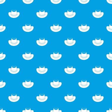 Kovboy şapkası desen kesintisiz mavi