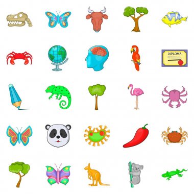 Asimilasyon Icons set, karikatür tarzı