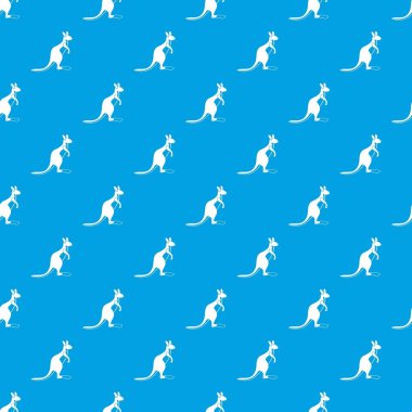 Kanguru desen kesintisiz mavi