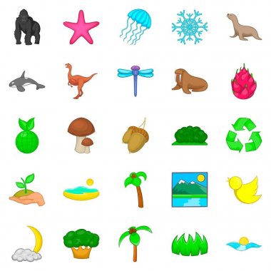 Çeşitlilik Icons set, karikatür tarzı