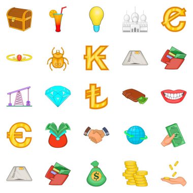 Tangibles Icons set, karikatür tarzı