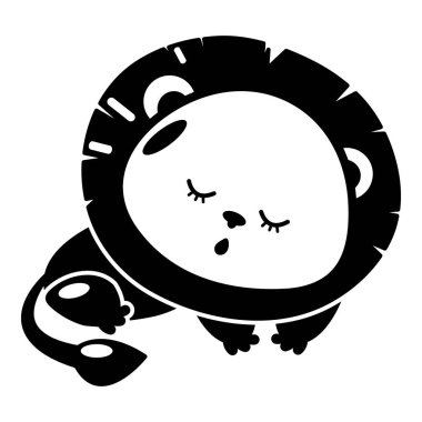 Uyuyan aslanı simgesi, basit tarzı