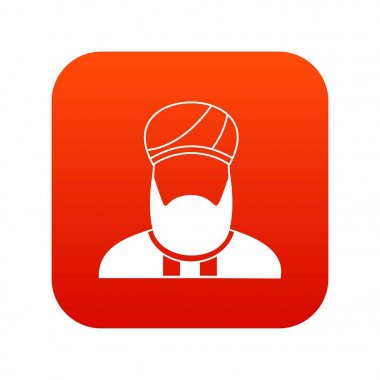 Müslüman vaiz simgesi dijital kırmızı