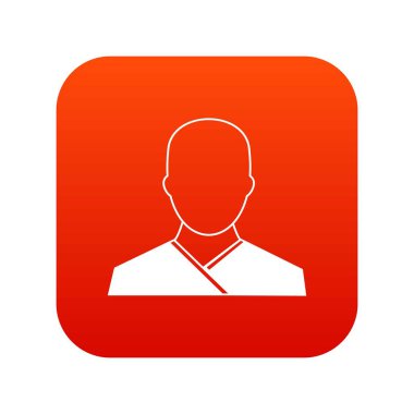 Budist keşiş simgesi dijital kırmızı