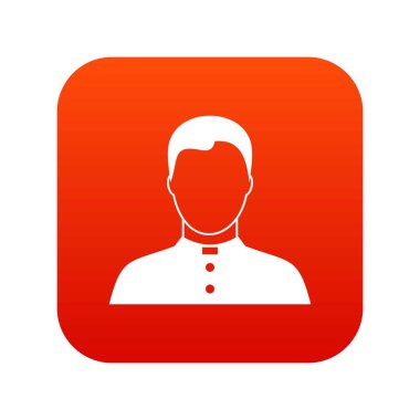 Papaz simgesi dijital kırmızı