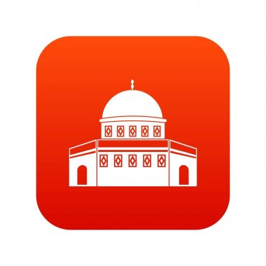 Temple Mount simgesi dijital kırmızı kaya kubbe
